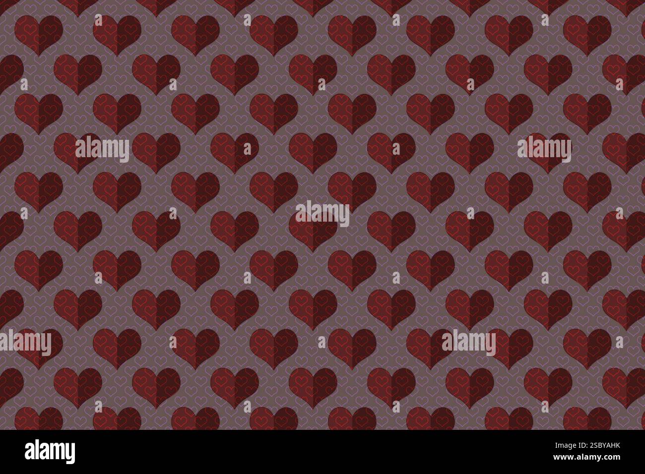 Valentinstag-Vorlage mit Herzenslust für Banner, Werbeanzeigen, Karten Stockfoto