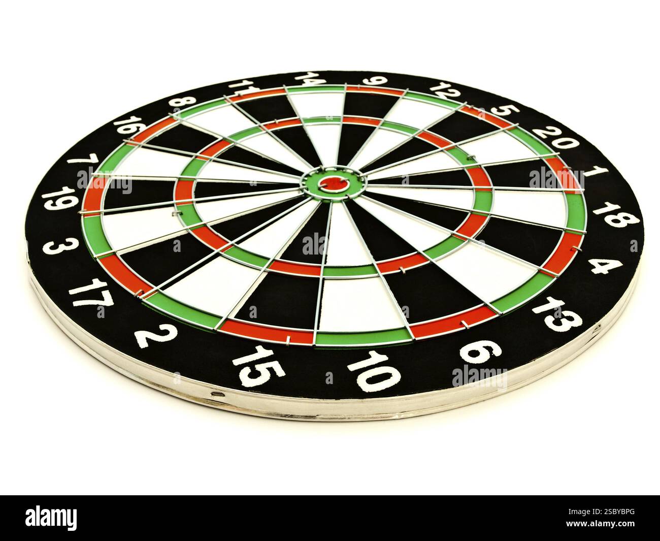 Eine Dartscheibe Über Dem Weißen Hintergrund Stockfoto
