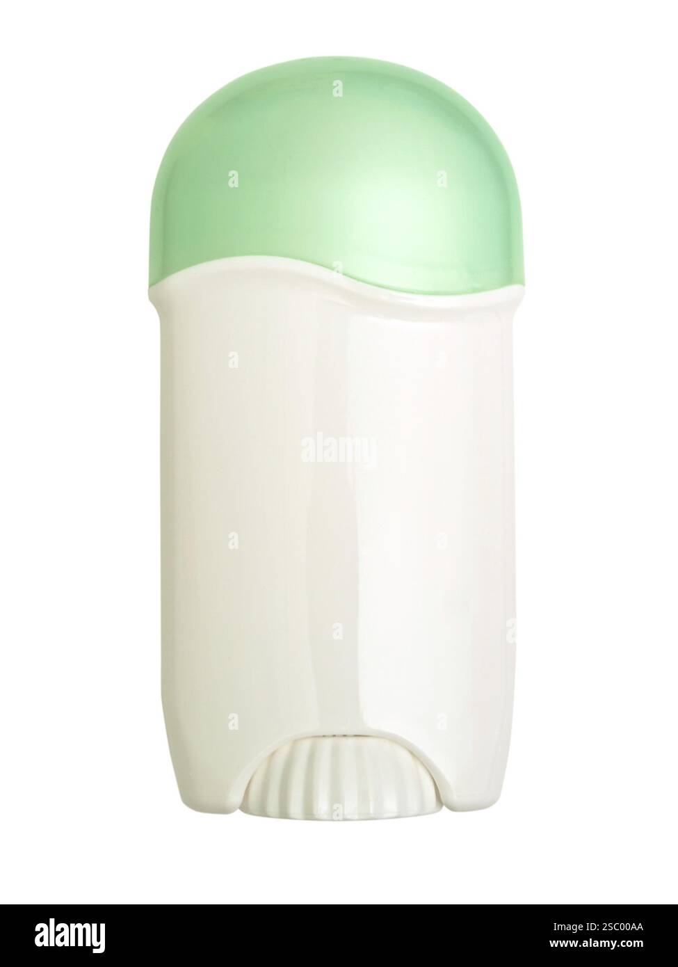 Foto von Deodorant auf weißem Hintergrund Stockfoto
