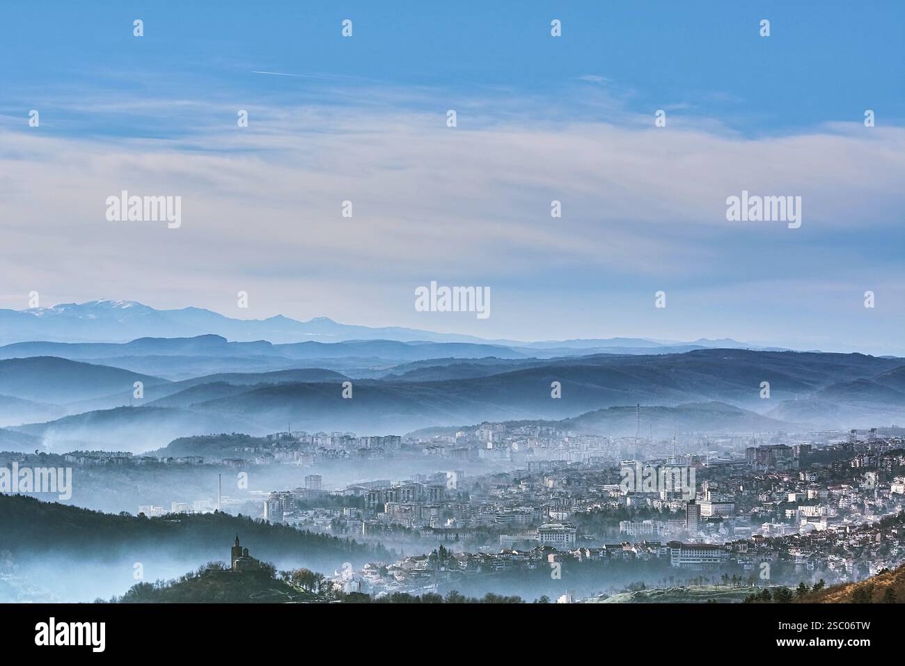 Panoramablick auf Veliko Tarnovo, Bulgarien Veliko Tarnovo, Bulgarien, Europa Stockfoto