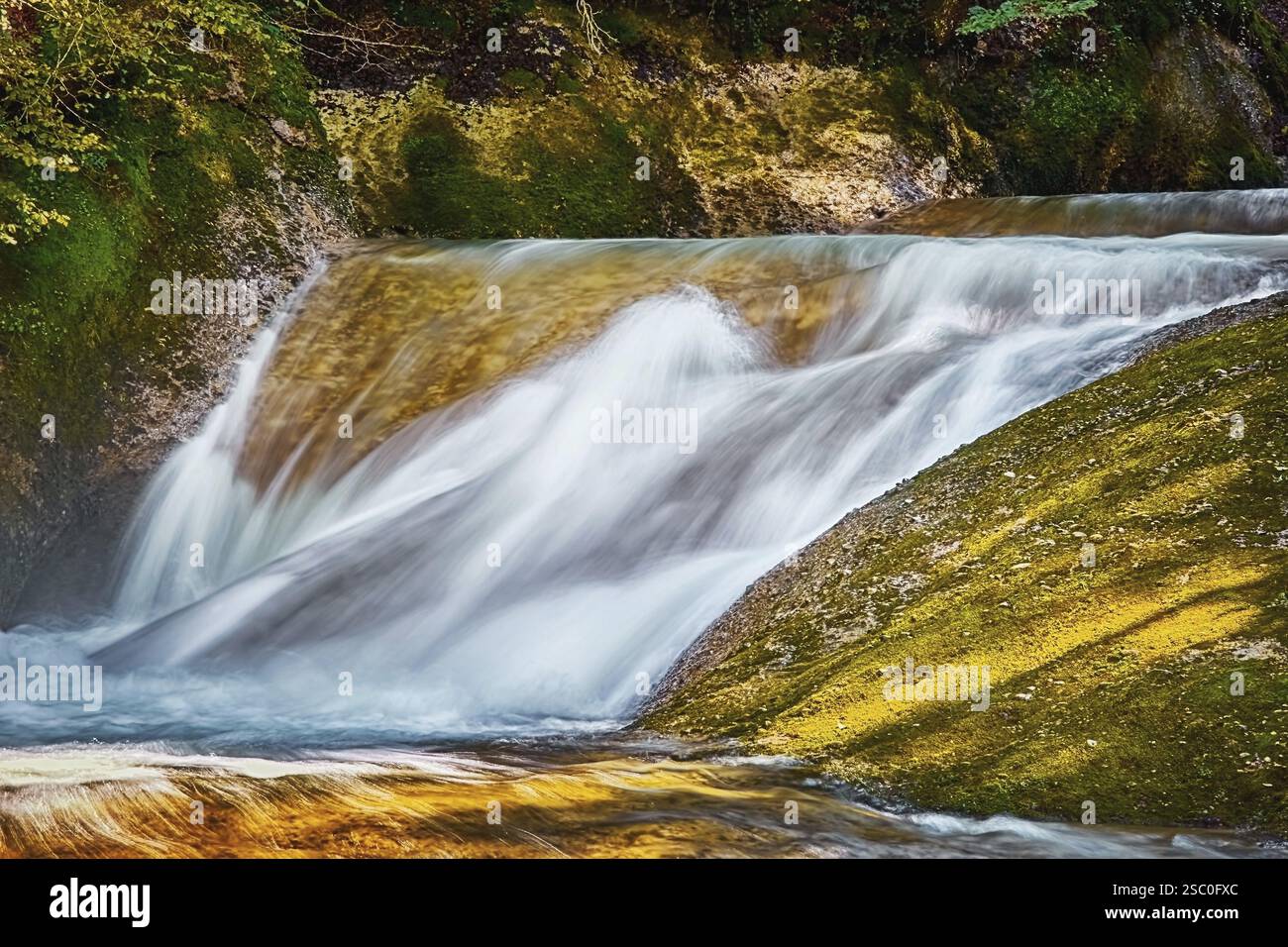 Wasserfall von Eistobel, Isny im Allgau, Bayern, Deutschland Isny im Allgau, Deutschland, Europa Stockfoto