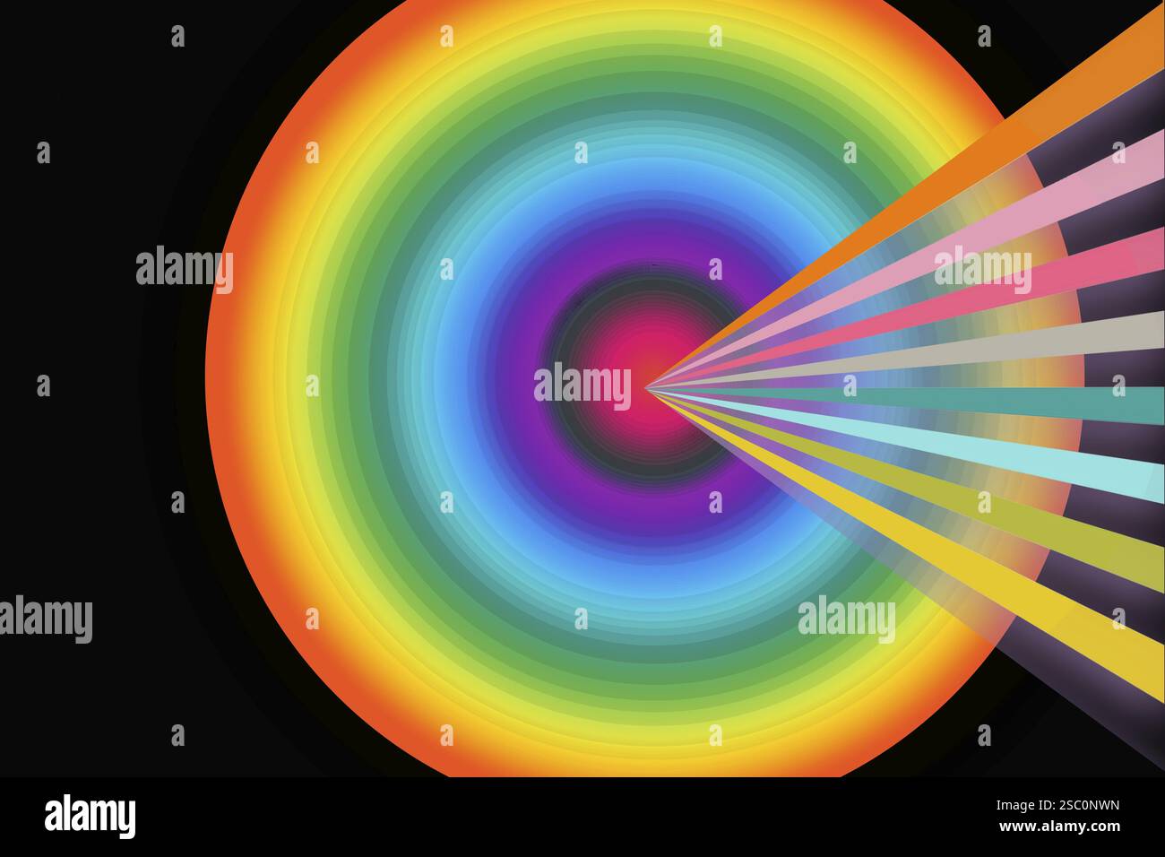 Abstraktes, farbenfrohes Muster mit geometrischem Muster und Hintergrund Stockfoto