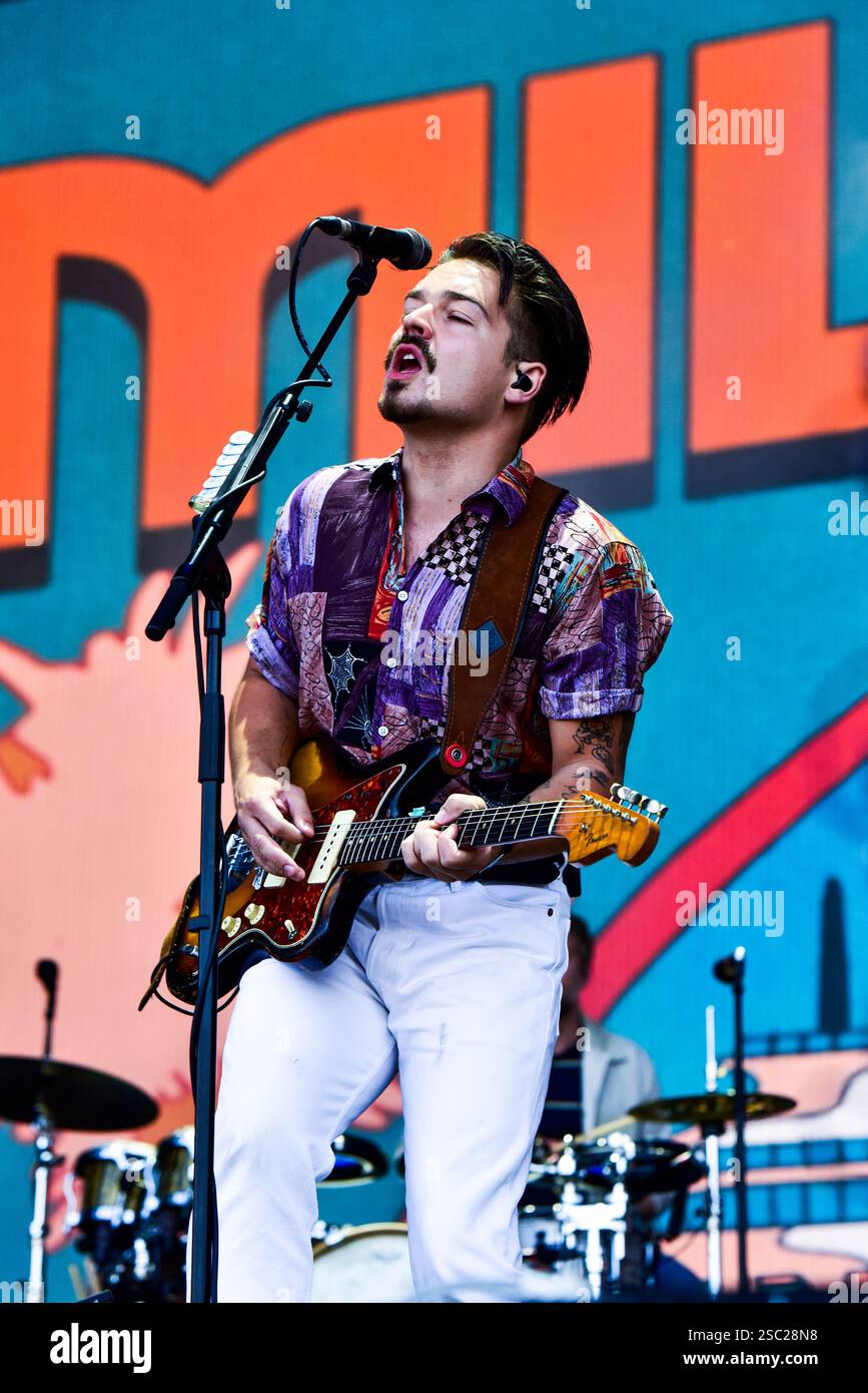 Milky Chance auf der Bühne im BottleRock 2021 in Napa, Kalifornien Stockfoto