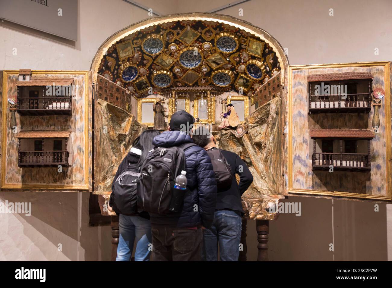 Klostermuseum unserer Lieben Frau von Monguí. Das Museum verfügt über 9 Räume, in denen Kunstwerke von Künstlern wie Gregorio Vásquez de Arce y Ceballos, Baltasa, ausgestellt sind Stockfoto