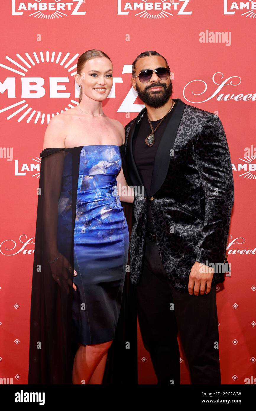Boxer David Haye und seine Partnerin Model Sian Osborne bei der ...