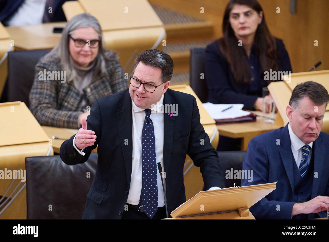 Edinburgh Schottland, Vereinigtes Königreich 4. Februar 2025. Craig Hoy MSP im schottischen Parlament. Credit sst/alamy Live News Stockfoto