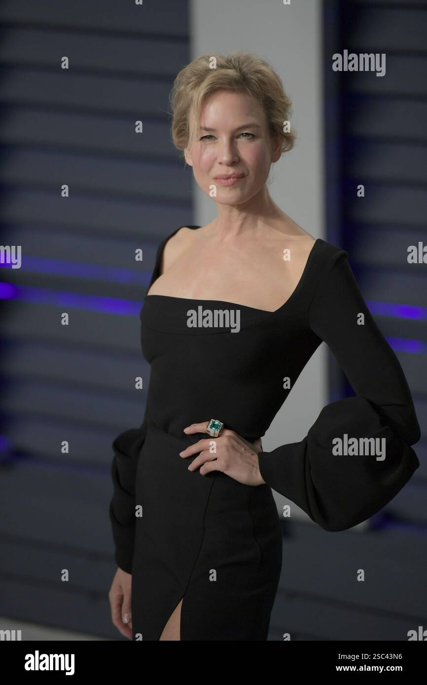 Renee Zellweger kam am 24. Februar 2019 bei der Oscar Party der Vanity Fair im Wallis Annenberg Center 2019 in Beverly Hills, Kalifornien, an Stockfoto