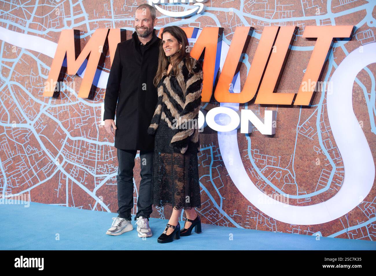 London, Großbritannien. Februar 2025. Im Bild: James Farrell, VP International Content, Amazon Studios und Tara Erer, Head of Originals, nehmen an der britischen Premiere von „My Fault: London“ im Cineworld, Leicester Square, Teil. Quelle: Justin Ng/Alamy Live News Stockfoto