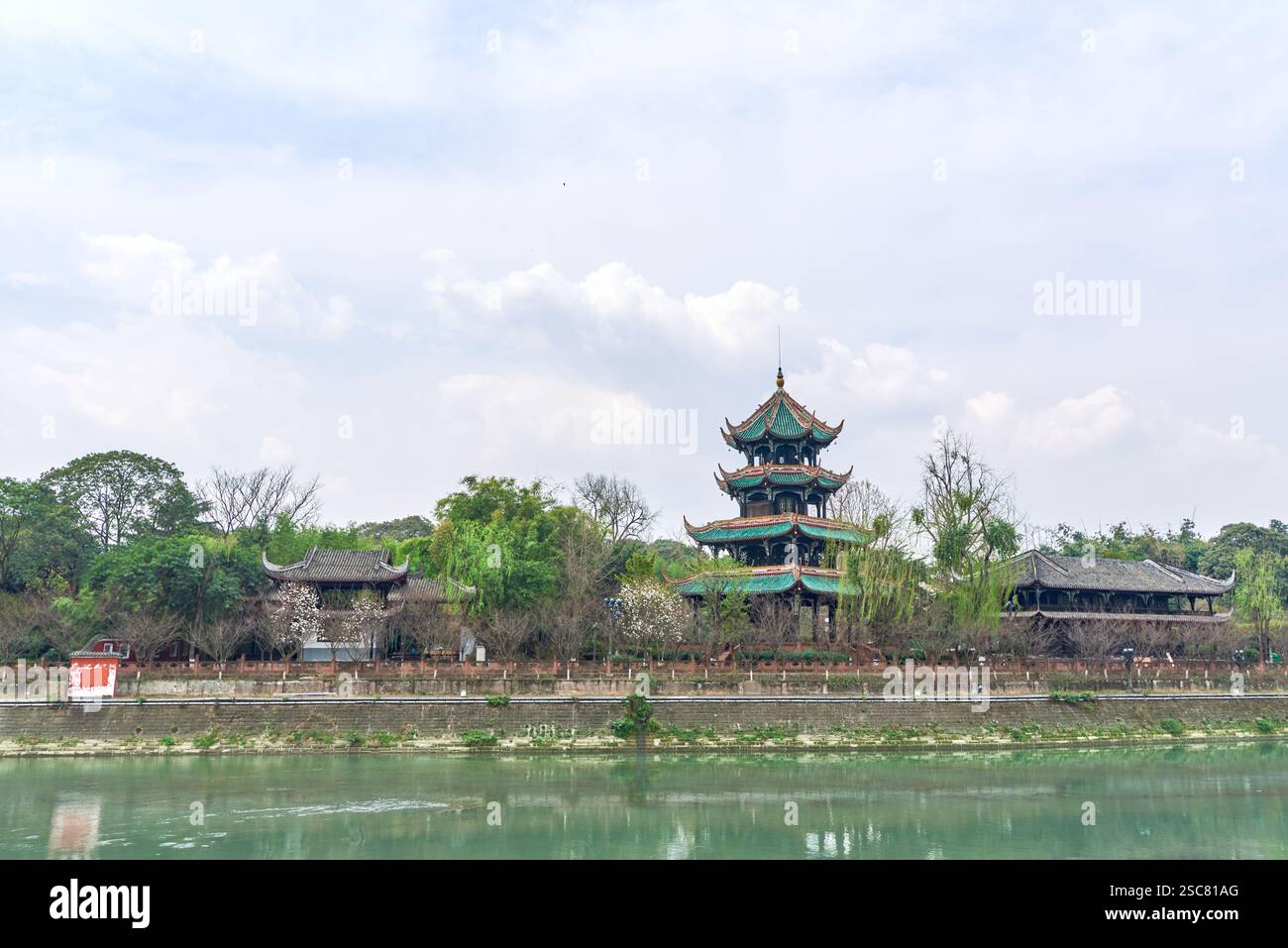 Chongli Pavillon, Wangjiang Tower Park, Chengdu, Sichuan, China Stockfoto