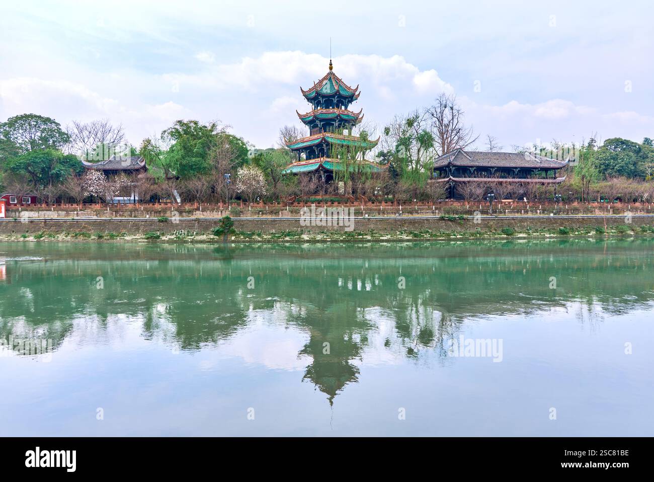 Chongli Pavillon, Wangjiang Tower Park, Chengdu, Sichuan, China Stockfoto