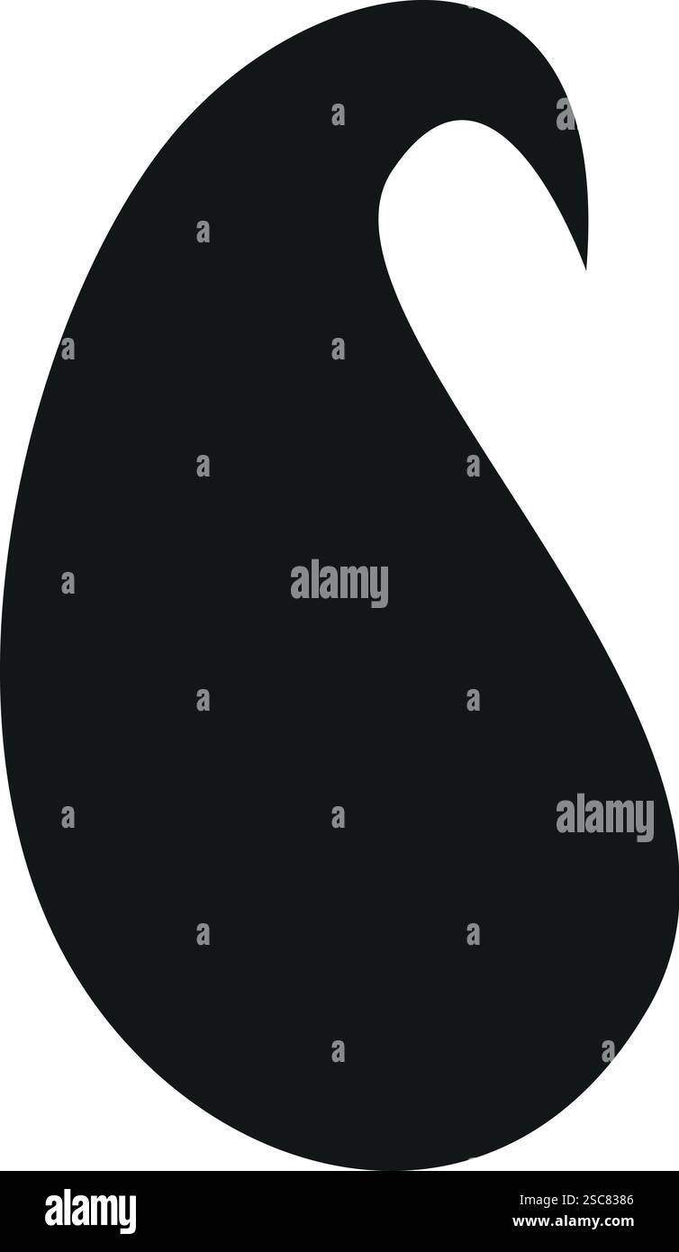 Einfaches Symbol im indischen Stil im Mango-Design. Sticksymbole und -Schilder. Stock Vektor