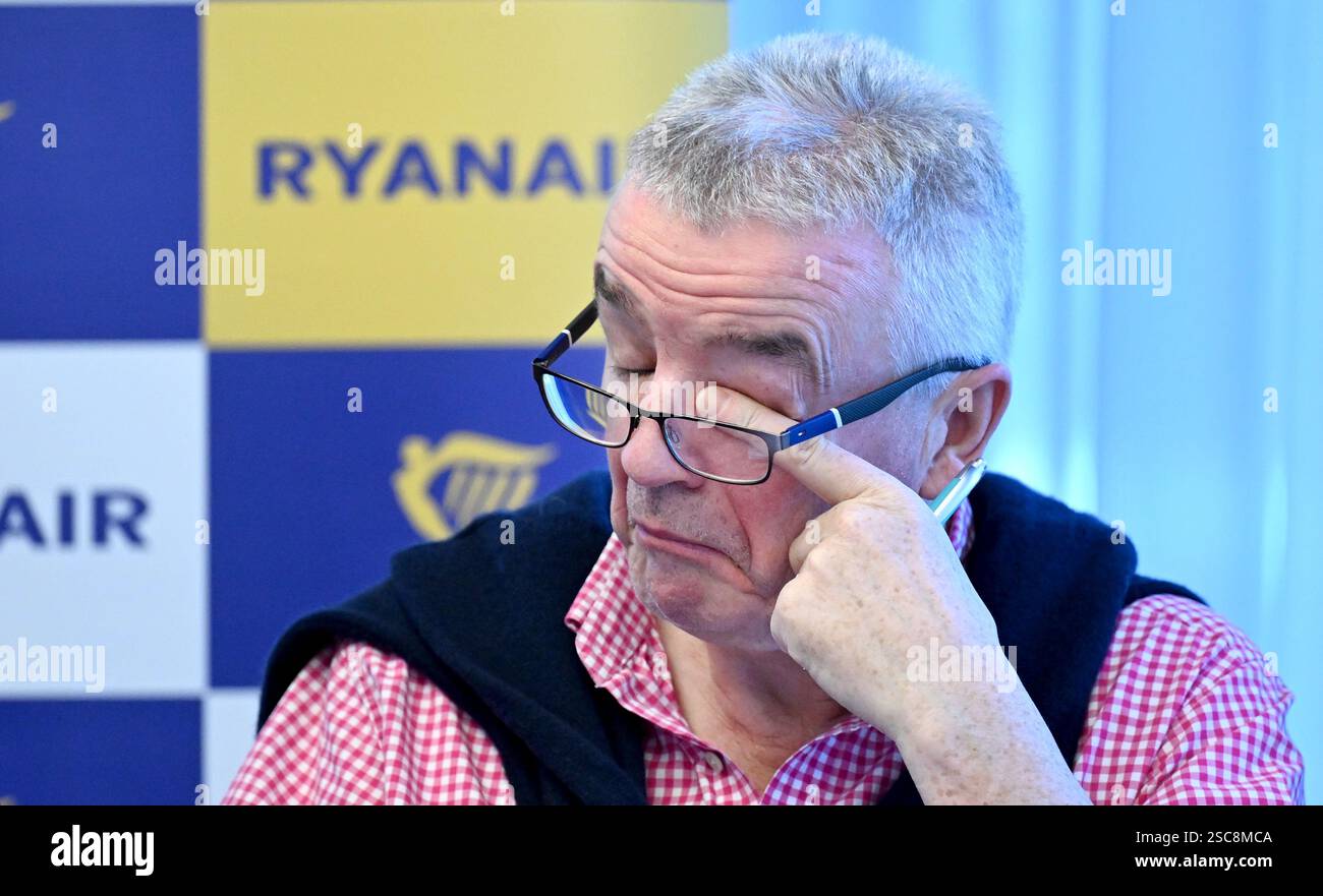 Michael O'Leary, CEO von Ryanair, auf einer Pressekonferenz zum Thema „aktuelle Entwicklungen – strategische Pläne für den Sommer“ am Mittwoch, 5. Februar 2025, in Wien. - 20250205 PD1366 Credit: APA-PictureDesk/Alamy Live News Stockfoto