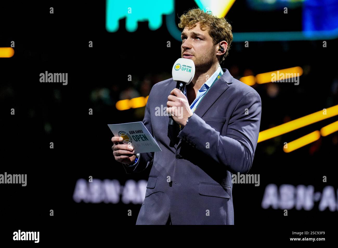 ROTTERDAM, NIEDERLANDE - 5. FEBRUAR: Sprecher Jamie Trenite am dritten Tag der ABN AMRO Open im Rotterdam Ahoy am 5. Februar 2025 in Rotterdam, Niederlande. (Foto: Rene Nijhuis/MB Media) Stockfoto