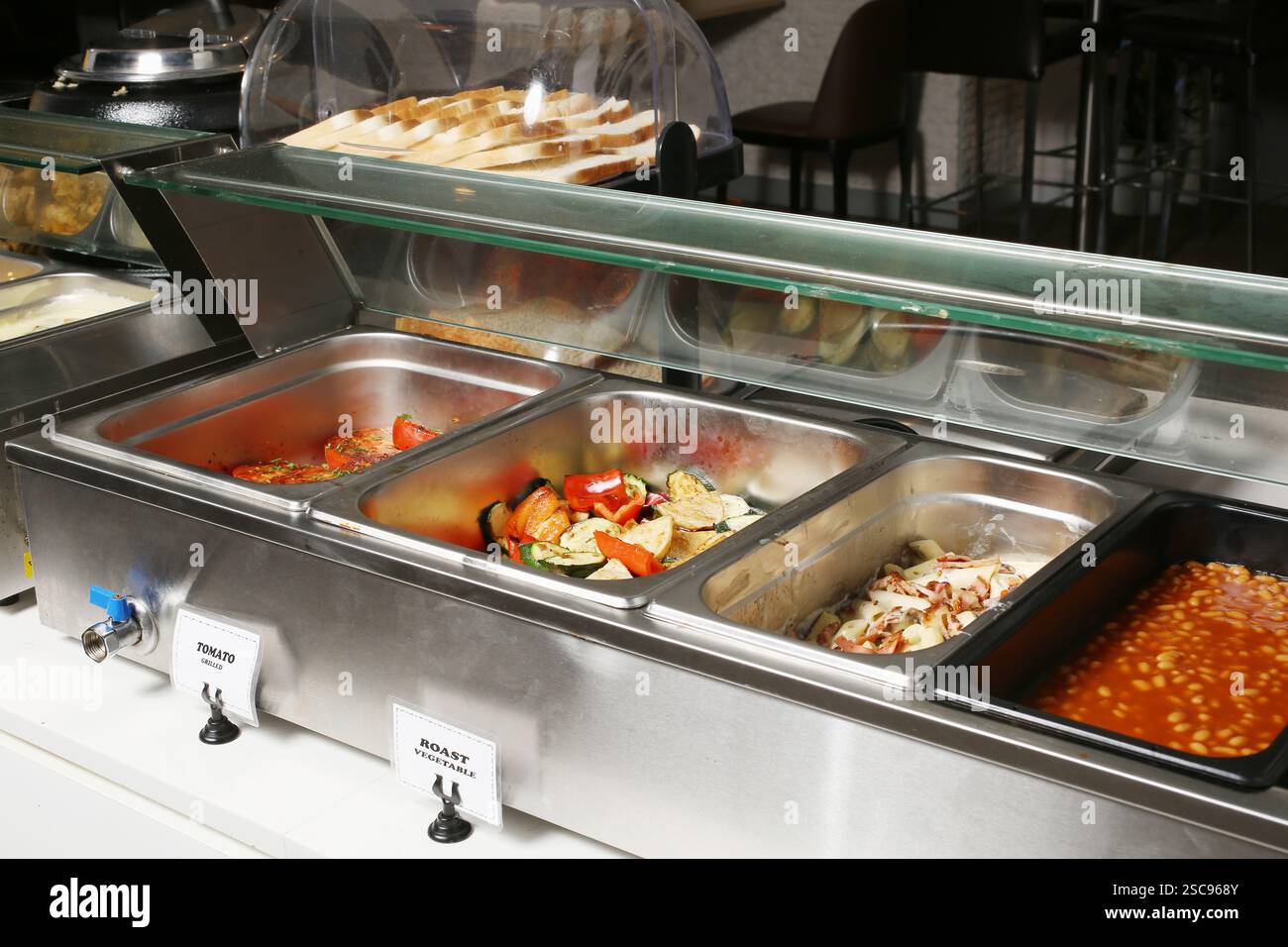 Speisen in Buffetform Stockfoto