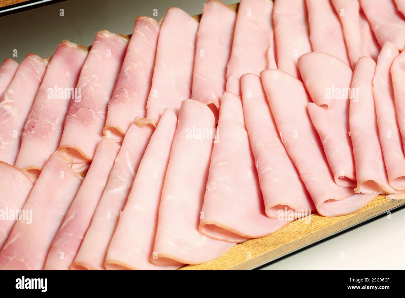 Aufschnitt vom Schinken Stockfoto
