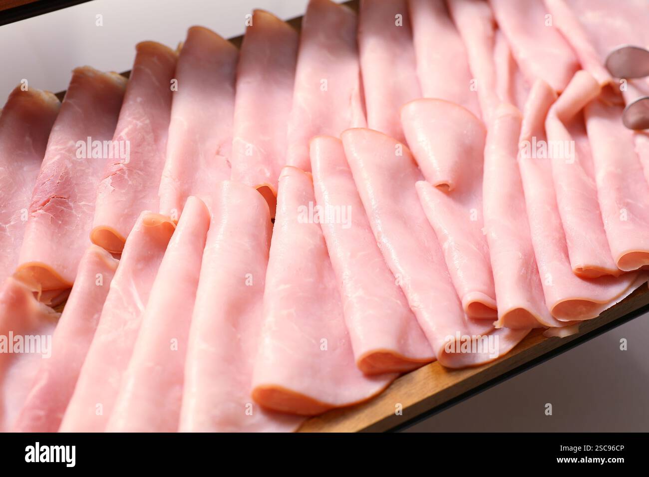 Aufschnitt vom Schinken Stockfoto