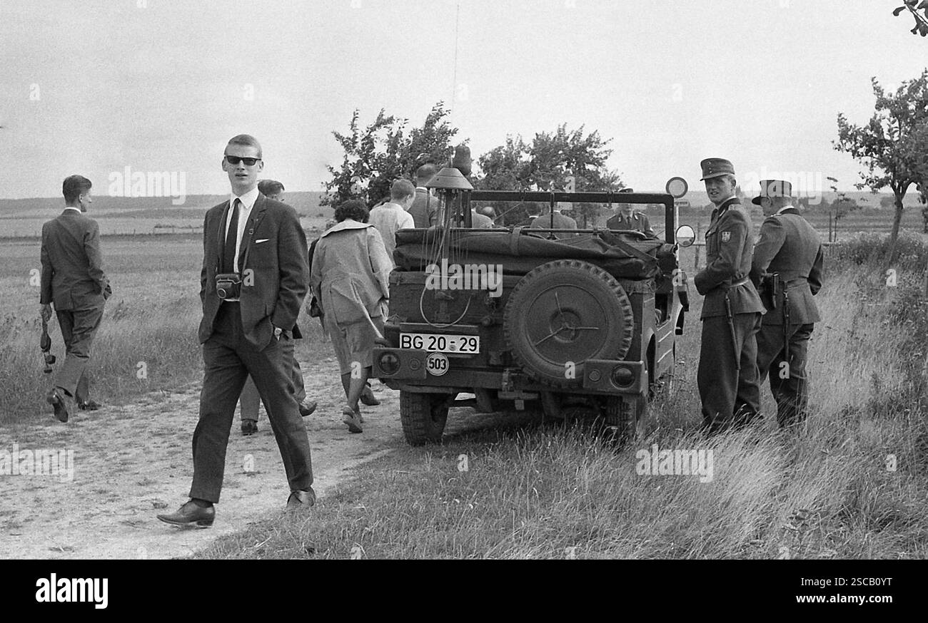 Bundesgrenzschutz Kraft an der Innerdeutschen Grenze in der Nähe von Goslar. Stockfoto