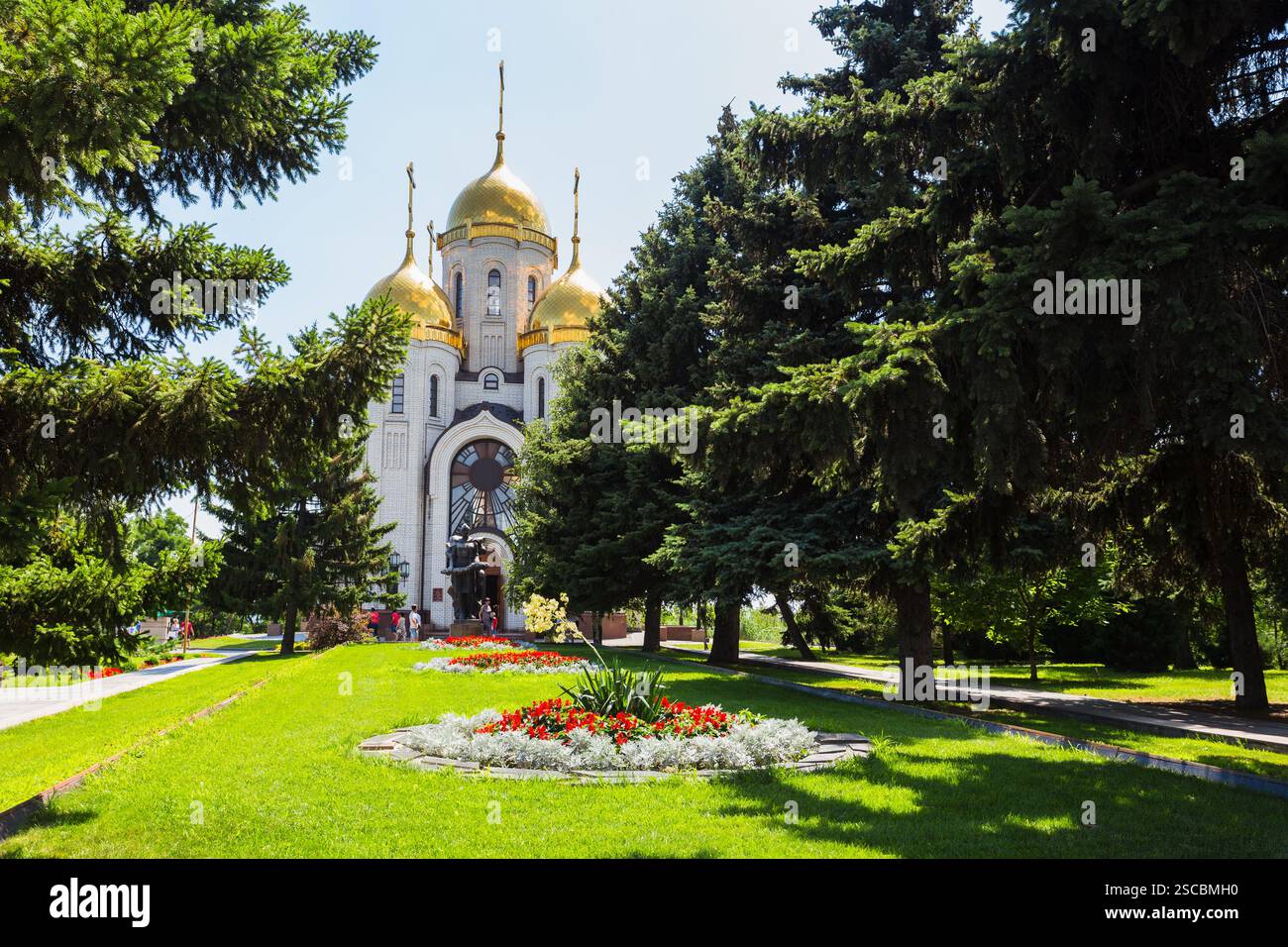 Wolgograd, Russland - 4. Juli 2016: Mamaev Kurgan. Heldenstadt Wolgograd, Russische Föderation. Stockfoto