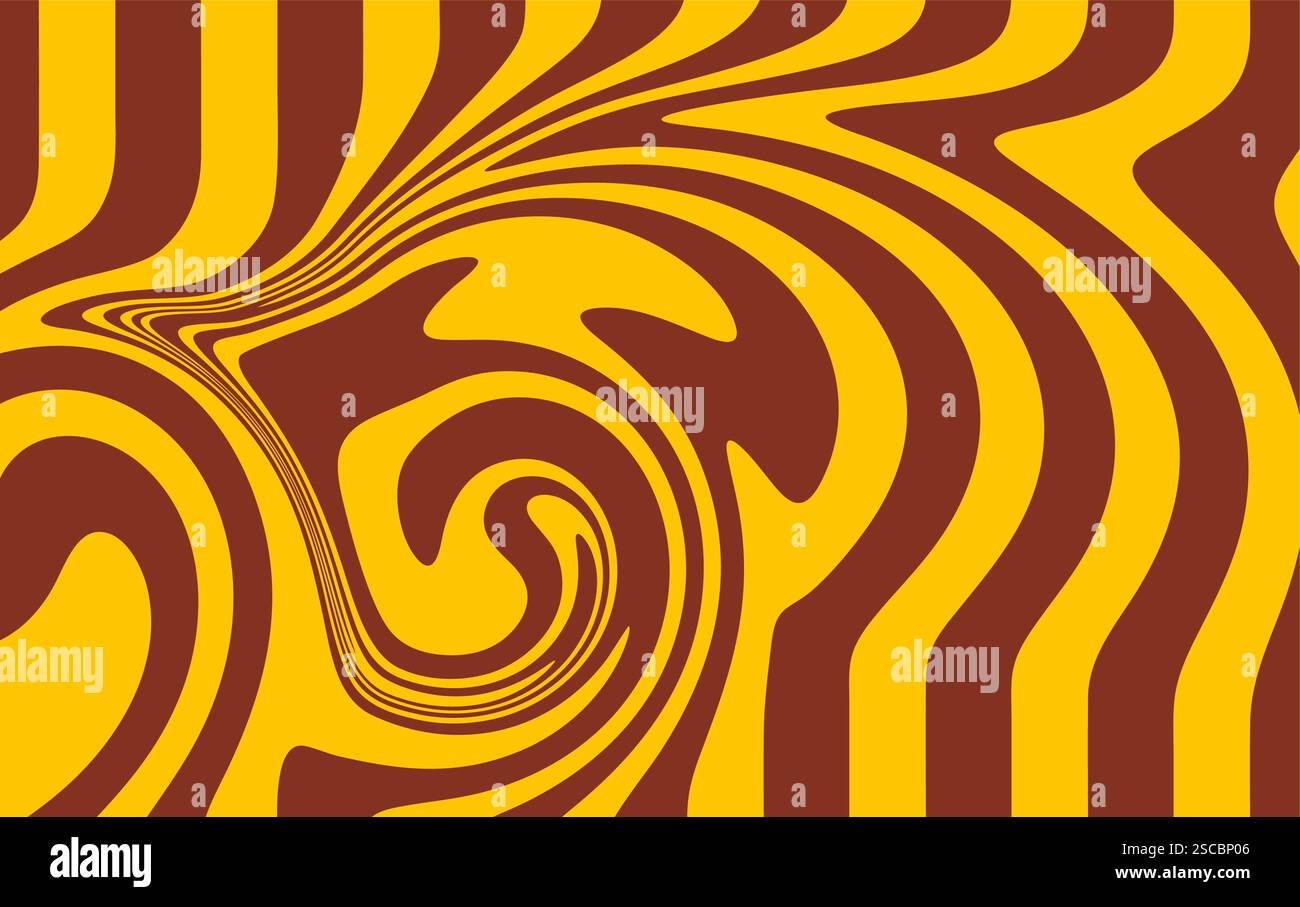 Abstrakter horizontaler Hintergrund mit bunten Wellen. Optischer Illusionshintergrundvektor Stock Vektor