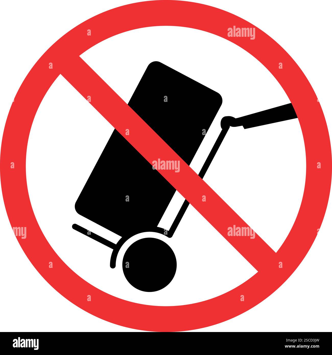 Kein Trolley-Schild. WC, Trolleys und Gepäck verboten. Bitte Lift benutzen. Verbotene Zeichen und Symbole. Stock Vektor