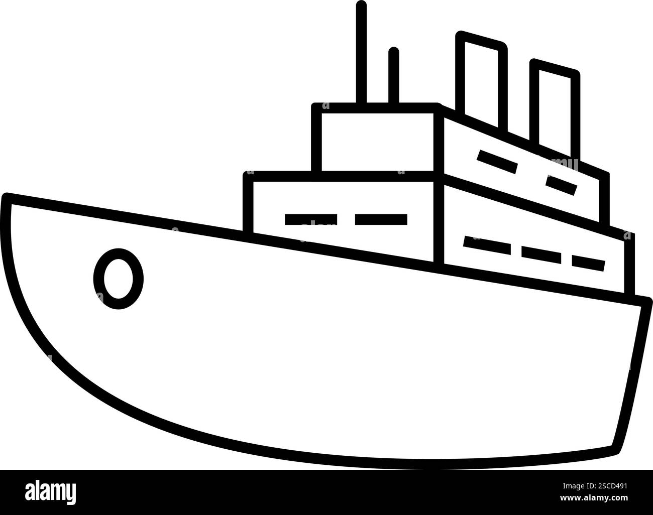 Symbol für Schnellboot-Linie. Verkehrsschilder und -Symbole. Stock Vektor