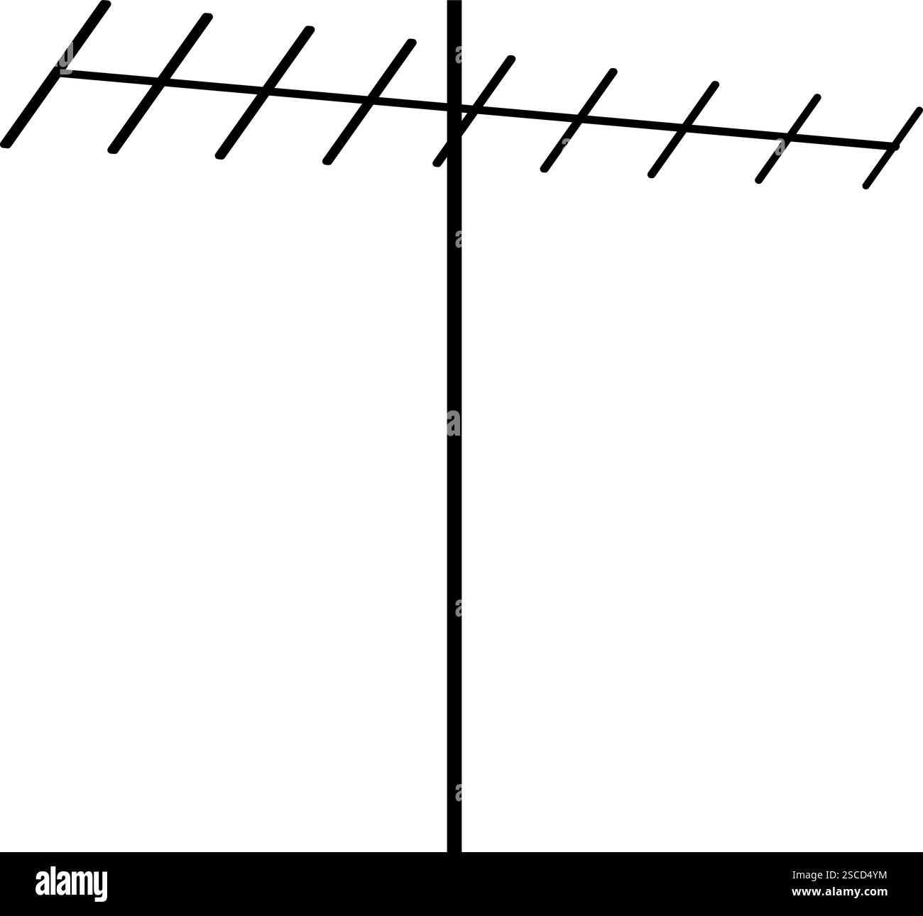 TV-Antennenschild oder TV-Signalsymbol. Kommunikationszeichen und -Symbole. Stock Vektor