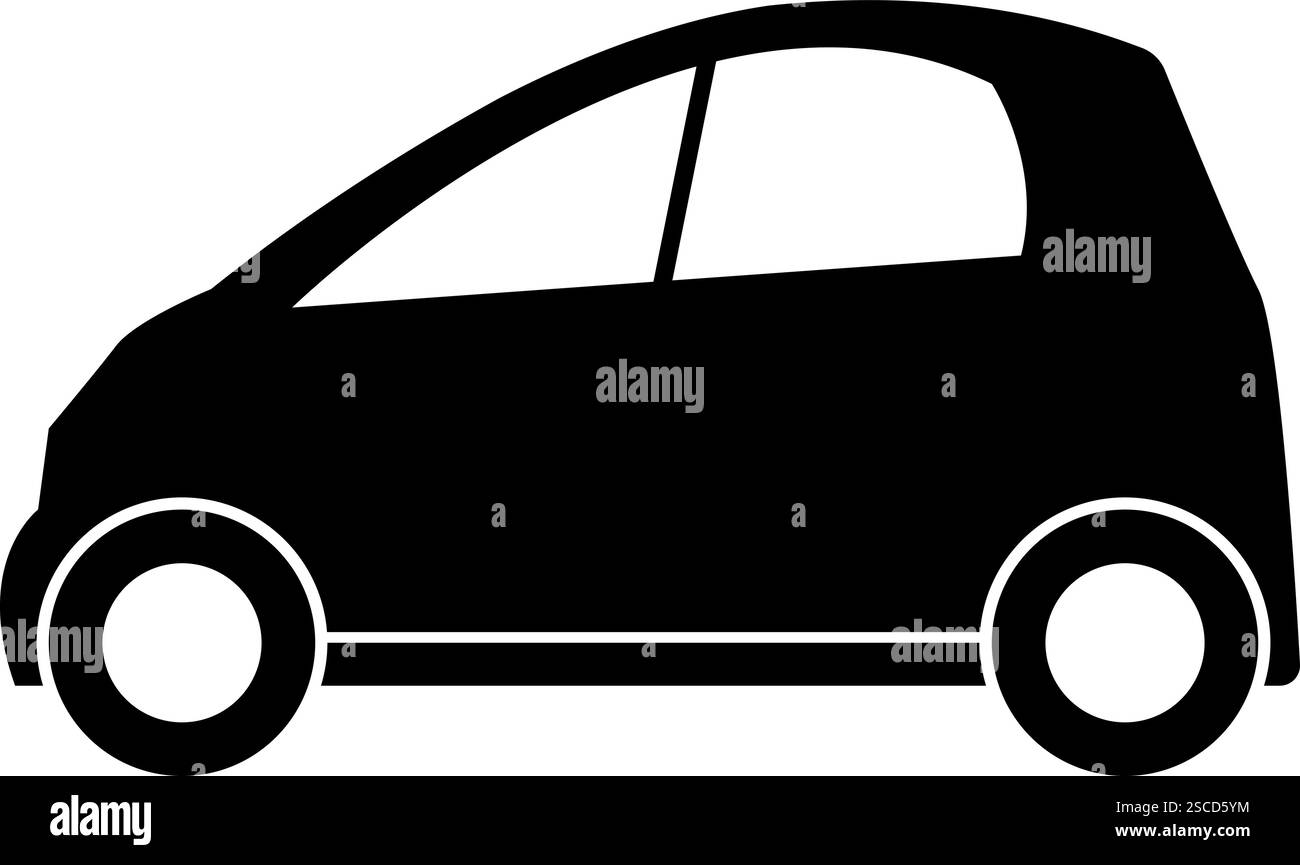 Symbol Fahrzeug. Seitenansicht. Verkehrsschilder und -Symbole. Stock Vektor