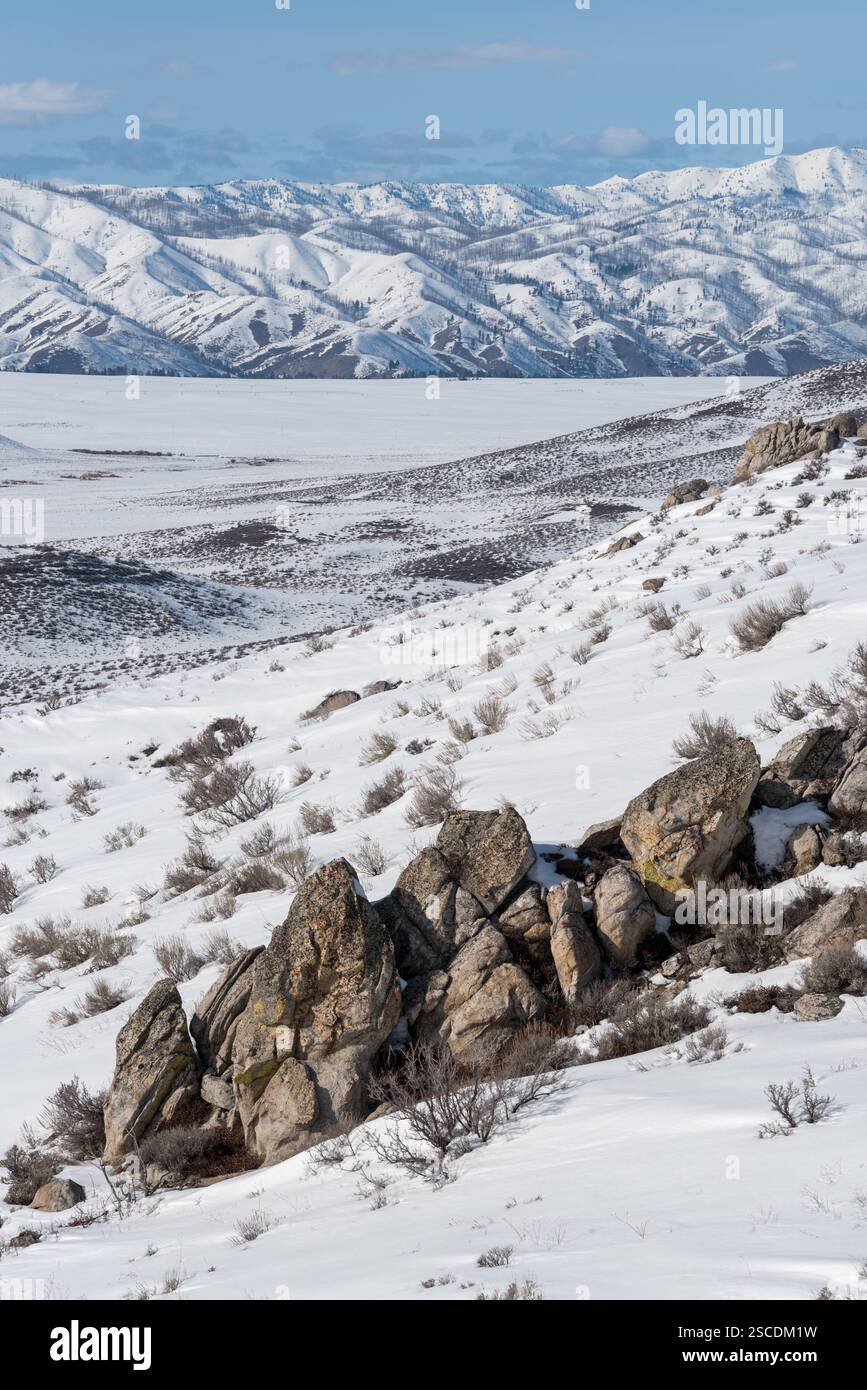Blick vom Castle Rock Scenic Overlook, Idaho. Stockfoto