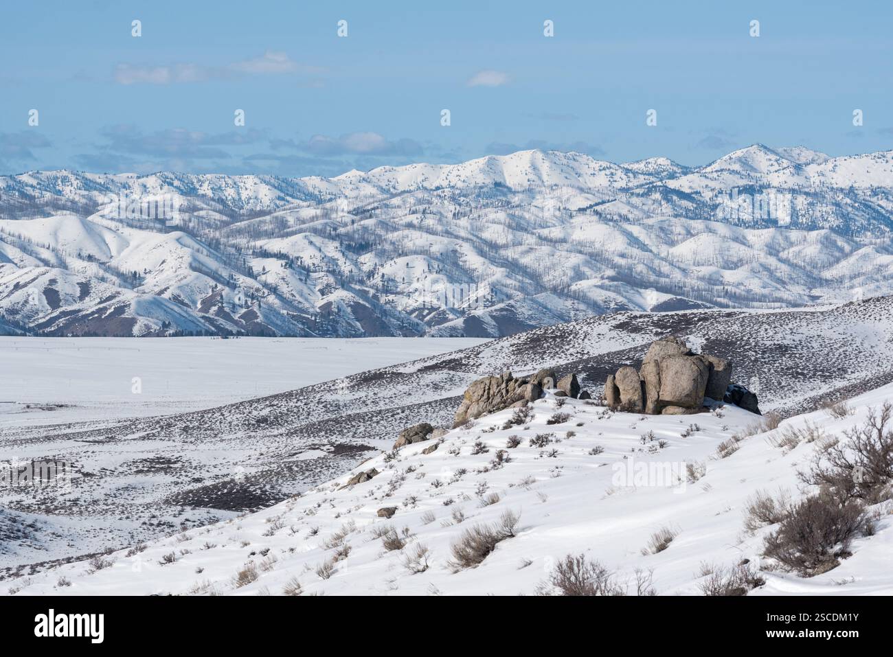 Blick vom Castle Rock Scenic Overlook, Idaho. Stockfoto