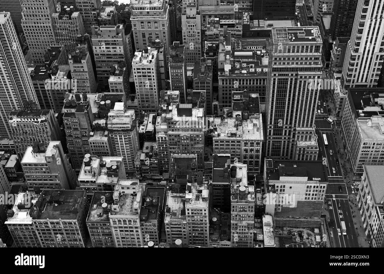 Blick auf die Dächer von New York vom Empire State Building, New York City, USA, Nordamerika Stockfoto