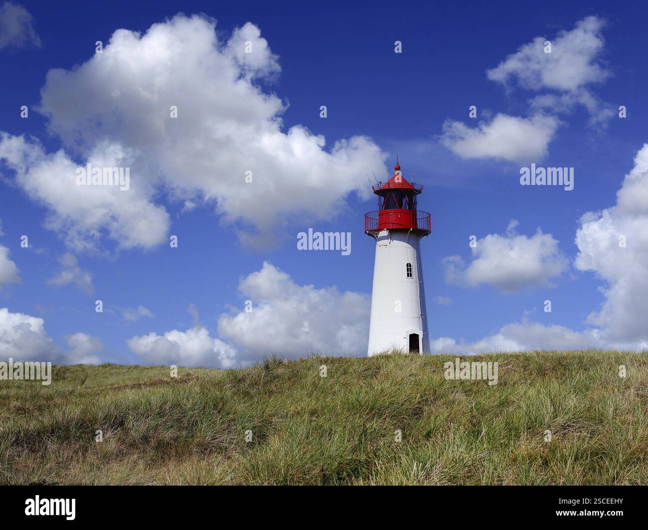 Montage, Fotomontage, (M), Leuchtturm von List, Westellenbogen, Insel Sylt, Schleswig-Holstein, Architektur, Nordsee, Niedersachsen, Bundesrepublik Deutschland Stockfoto