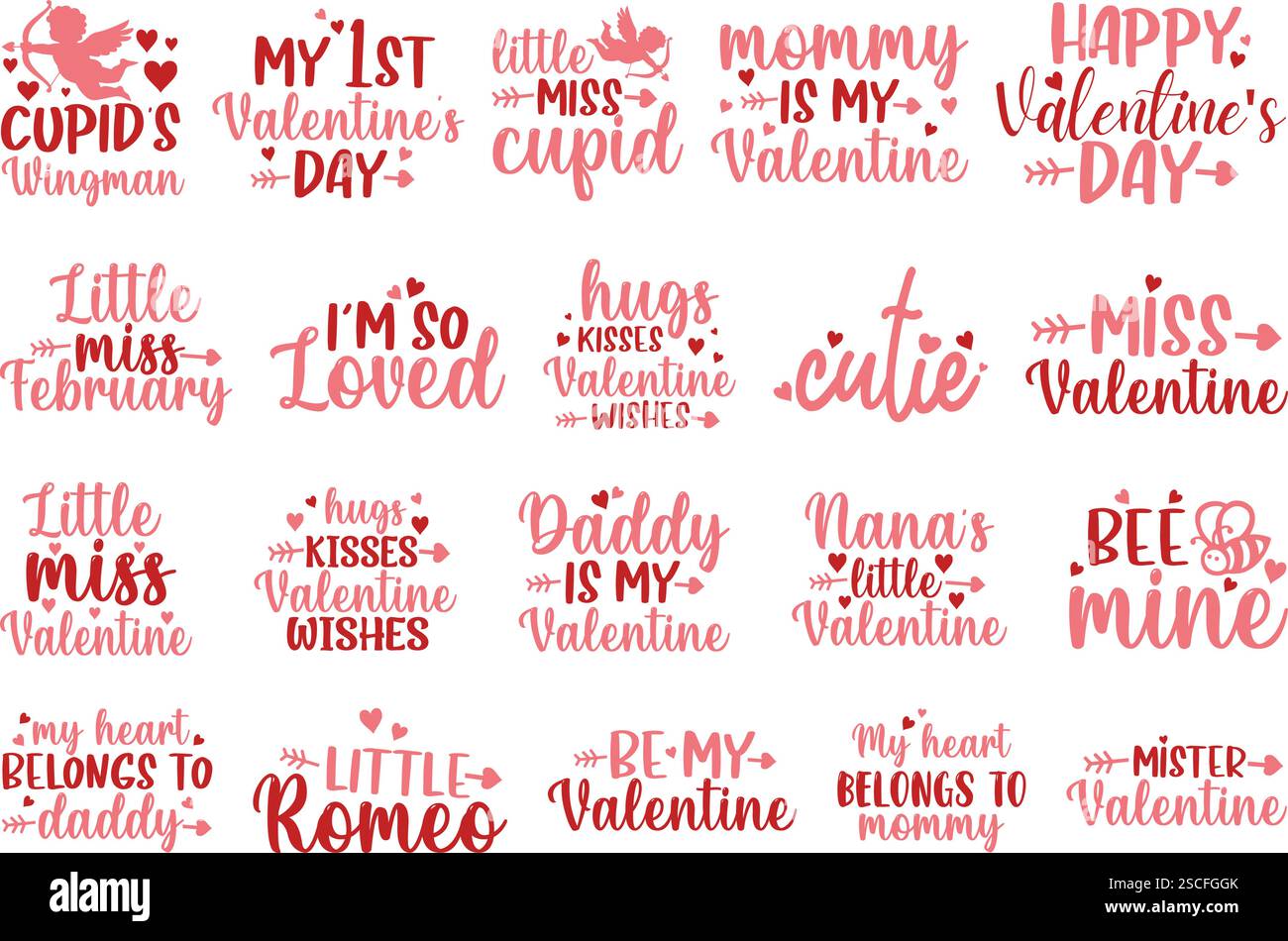 Valentinstag SVG-Paket, Valentinstag SVG, Be My Valentine SVG, niedlicher Valentinstag, Valentinstag Spruch, liebe SVG, Happy Valentinstag svg Stock Vektor