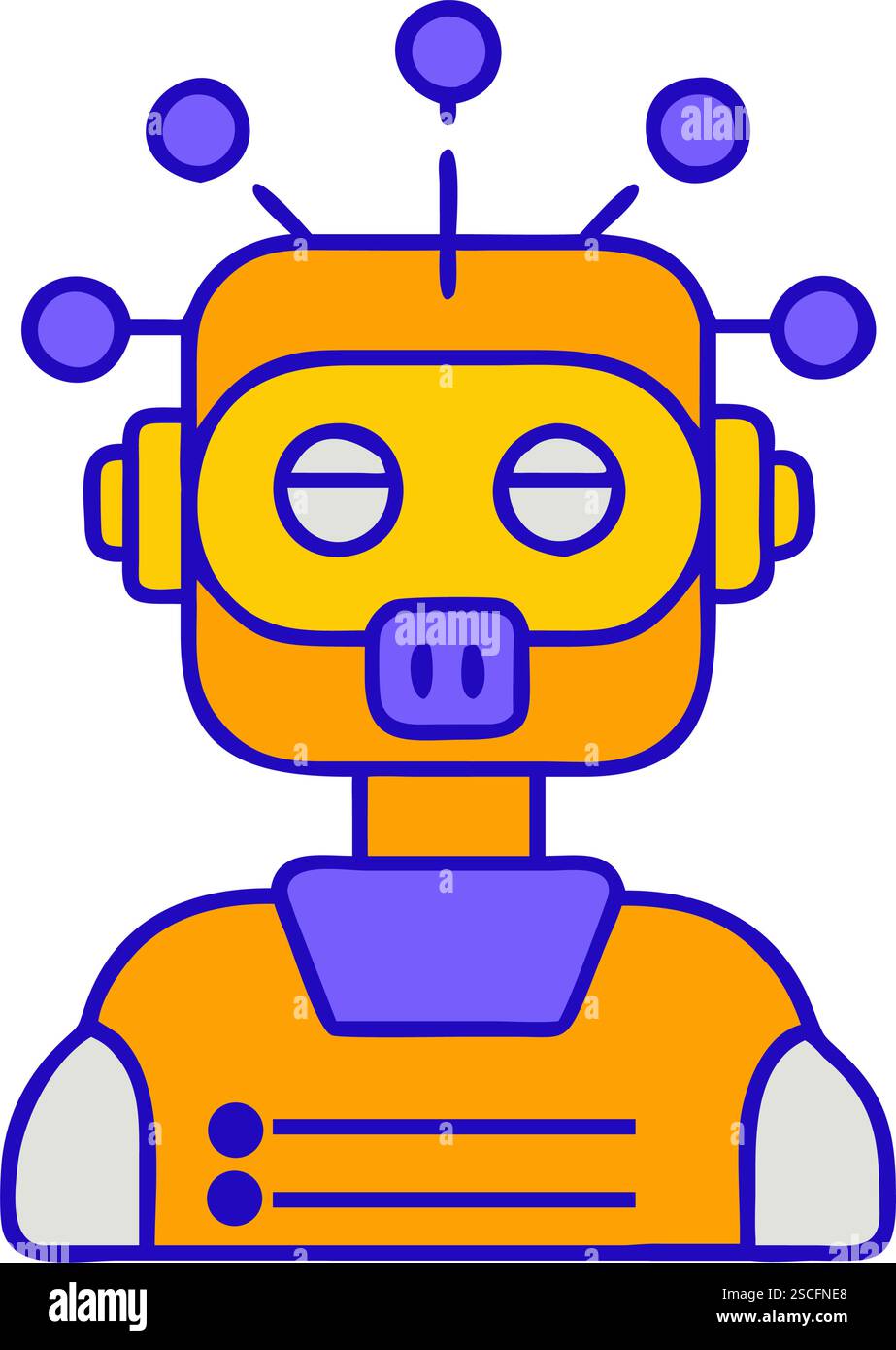 Illustration der humanoiden Robotertechnologie Stock Vektor