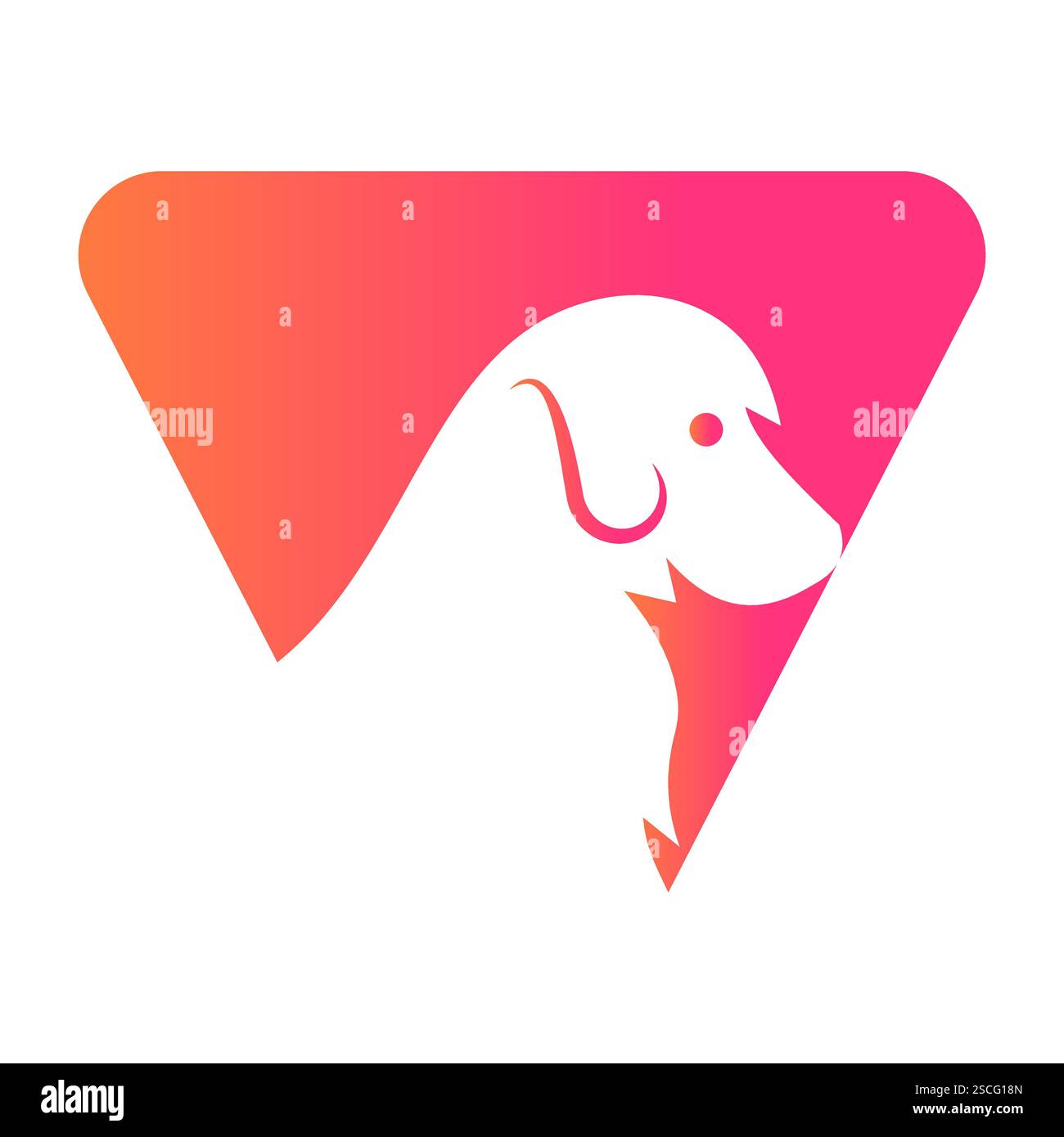 Initial Letter V Dog Logo Design Konzept für Haustier oder Paw Symbol Stock Vektor