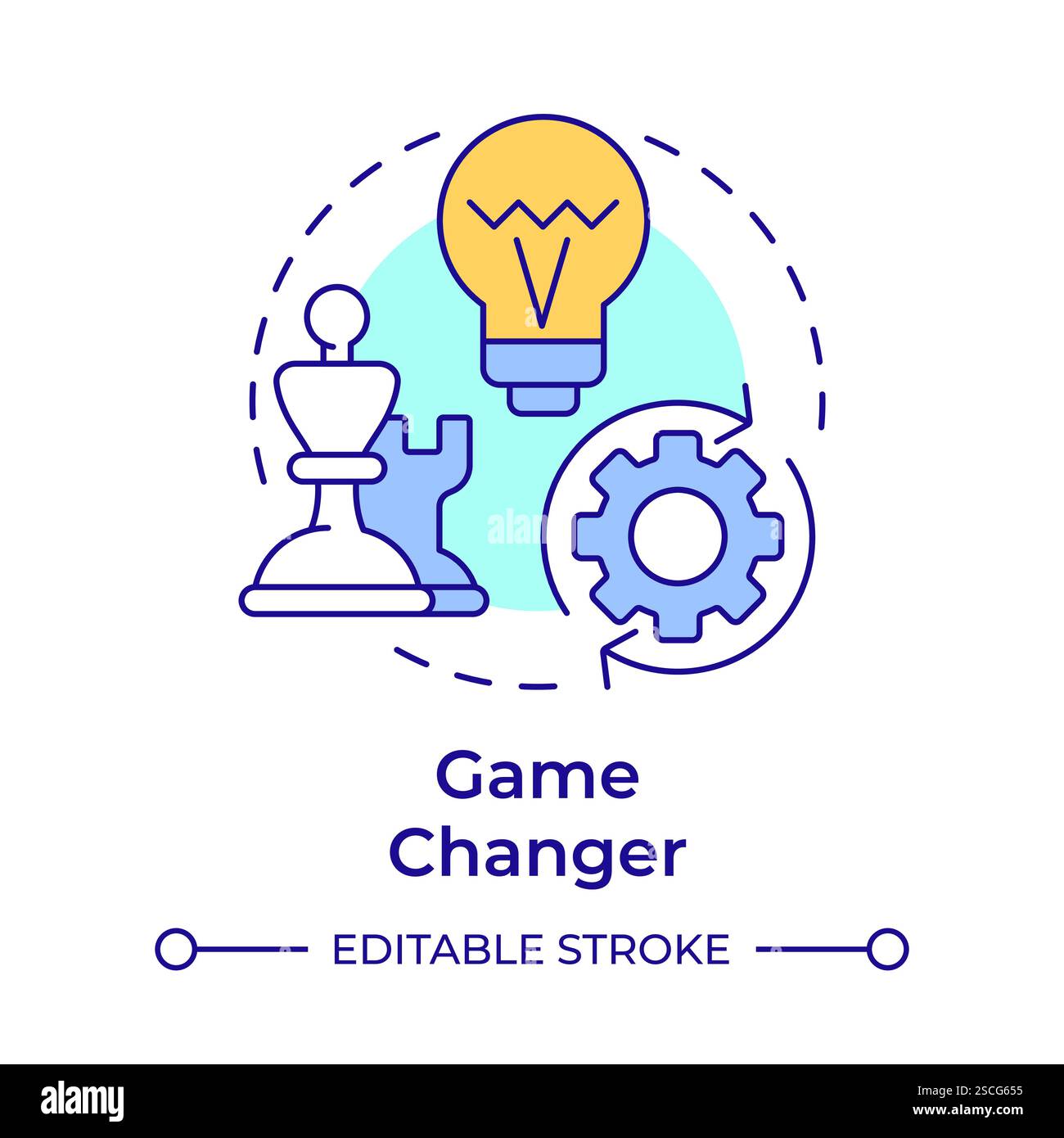 Game Changer Multi Color Concept Symbol Stock Vektor