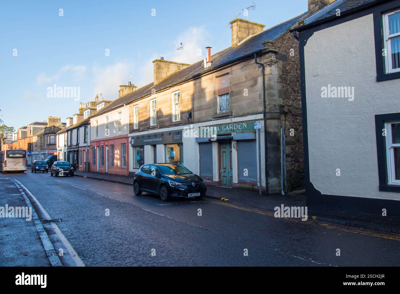 Lesmahagow Abbeygreen Street (High Street) Stockfoto