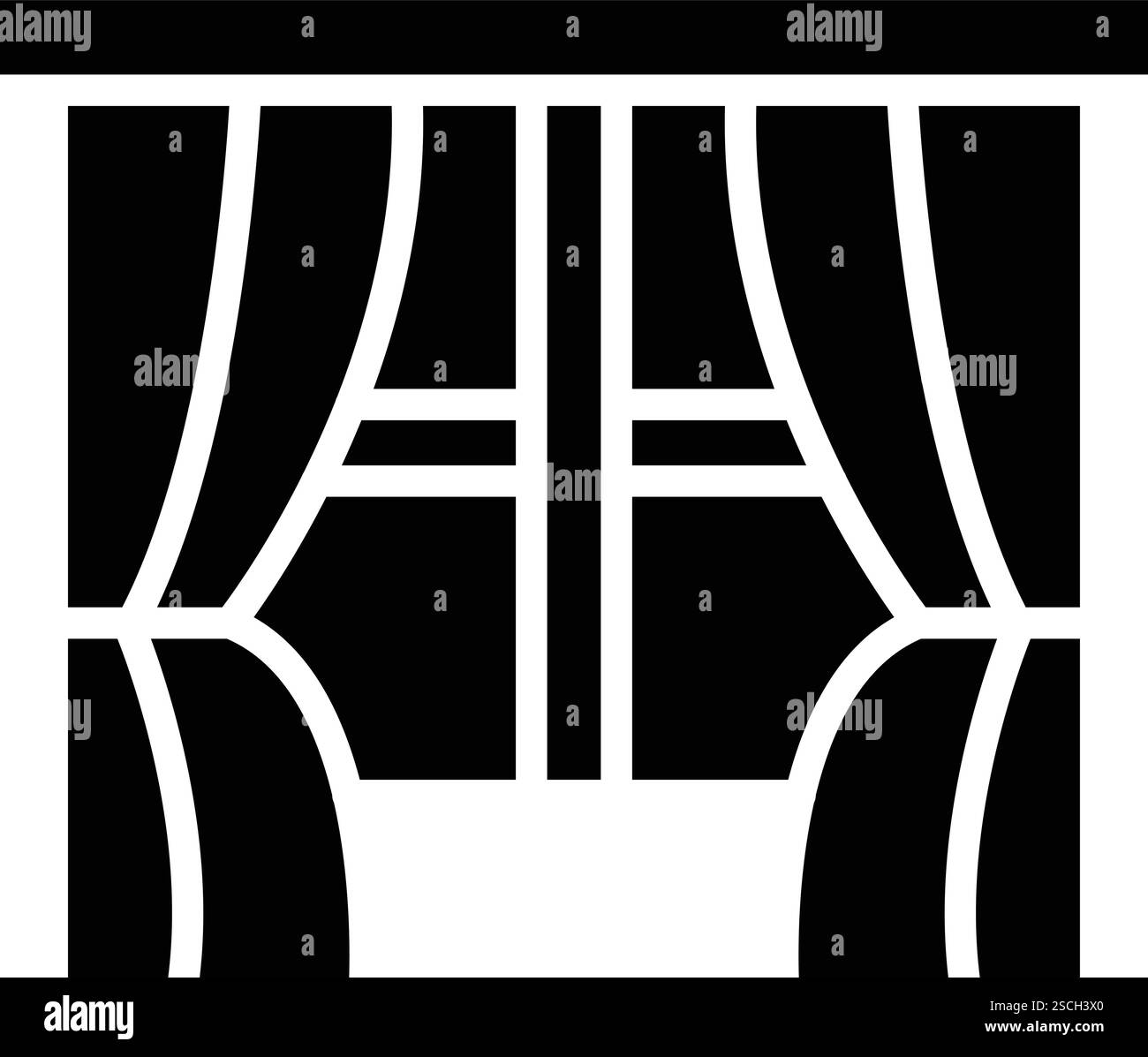 Fenstervektor-Symbol Design-Illustration Stock Vektor