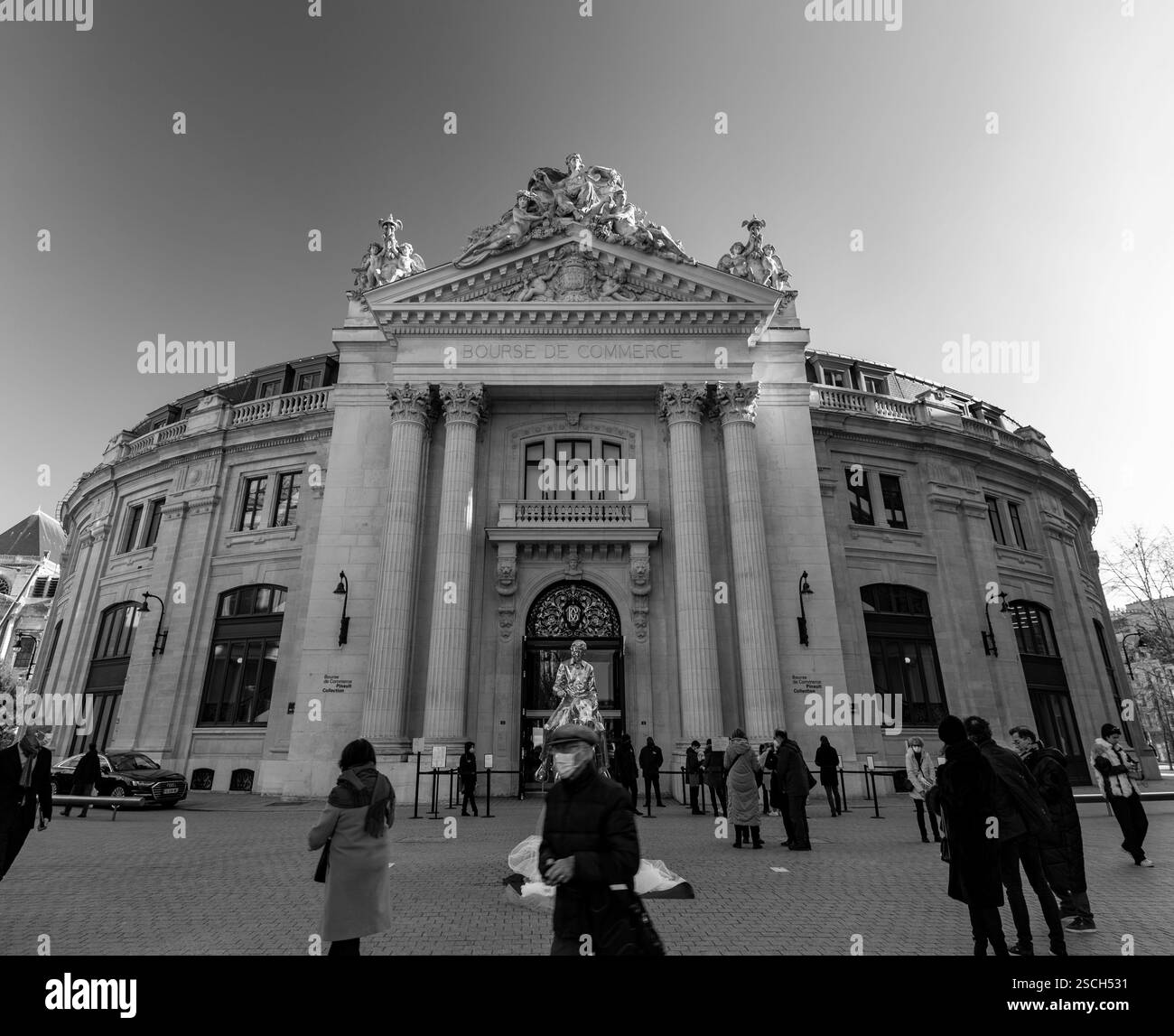 Paris, Frankreich - 24. Januar 2022: Die Bourse de Commerce ist der Pariser Ausstellungsort der Pinault Collection, der ehemaligen Weizenbörse Stockfoto