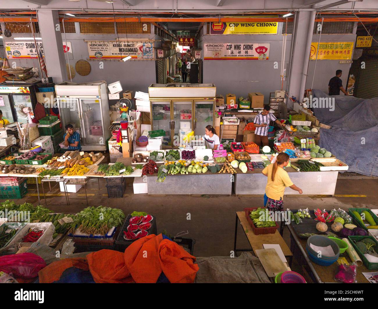 Seremban Wet Marktszene, Malaysia Stockfoto