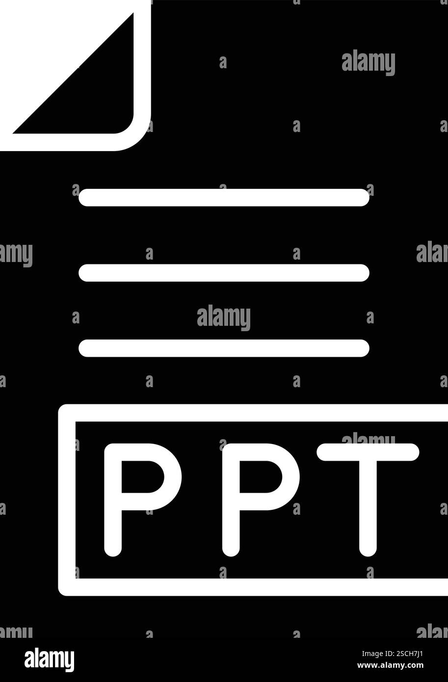 Illustration zum Design des PPT-Vektorsymbols Stock Vektor