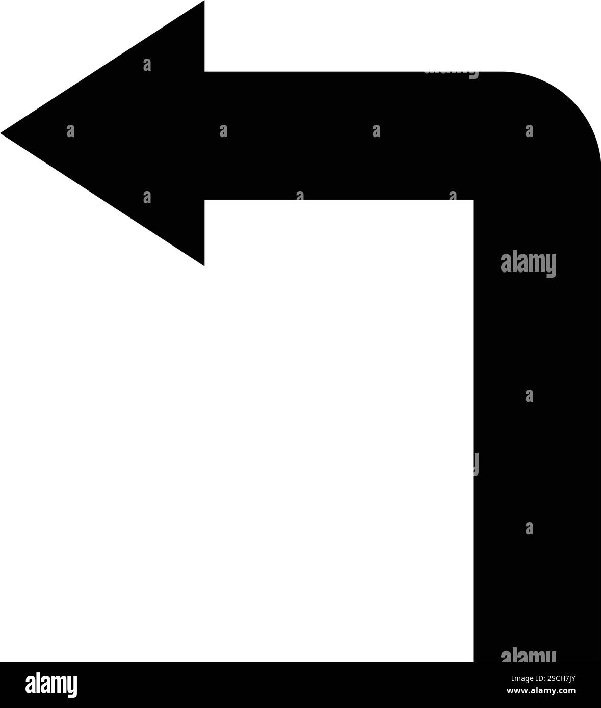 Links abbiegen Vektorsymbol Design-Illustration Stock Vektor