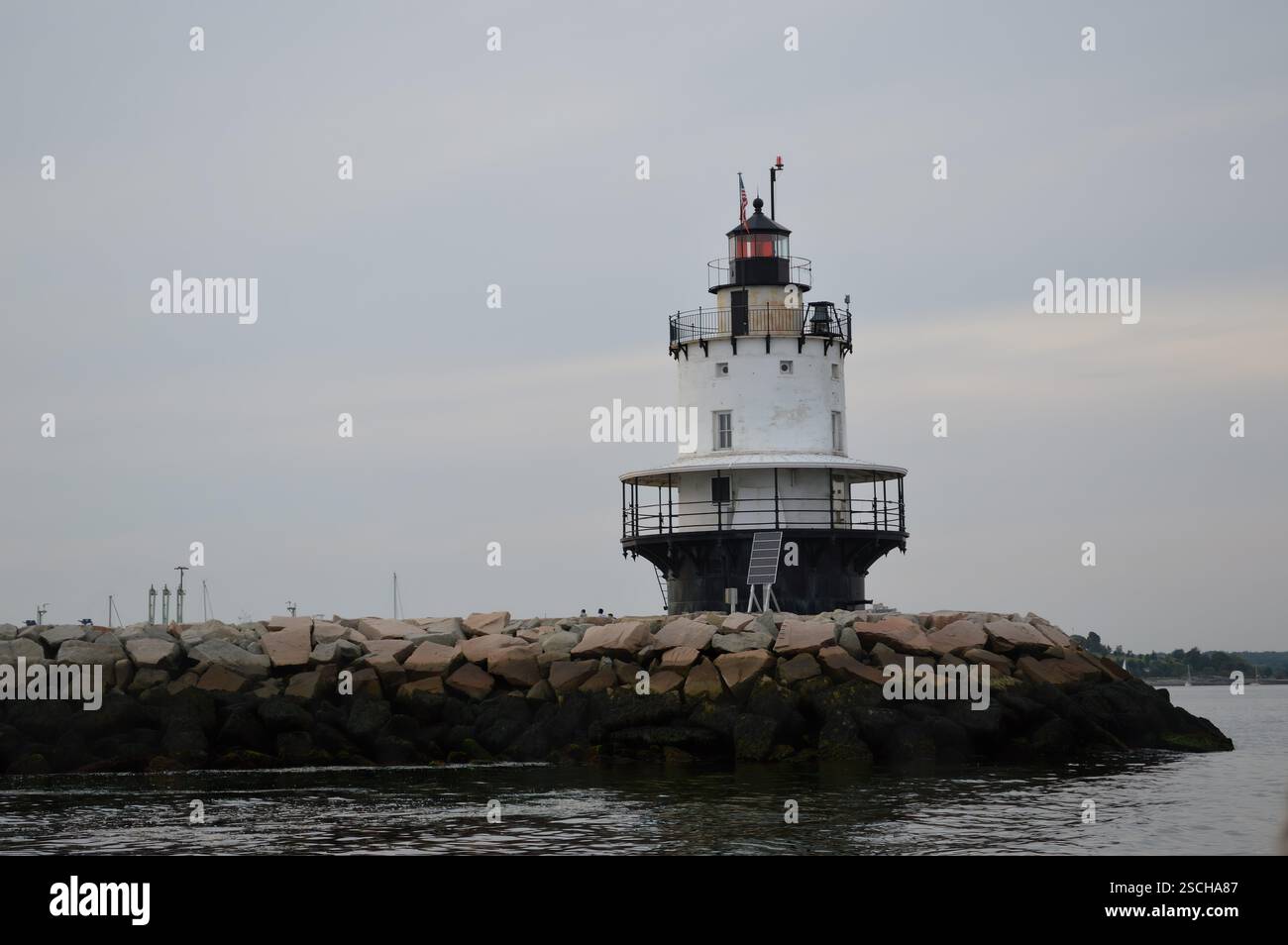 Bug Lighthouse an einem düsteren Herbsttag Stockfoto