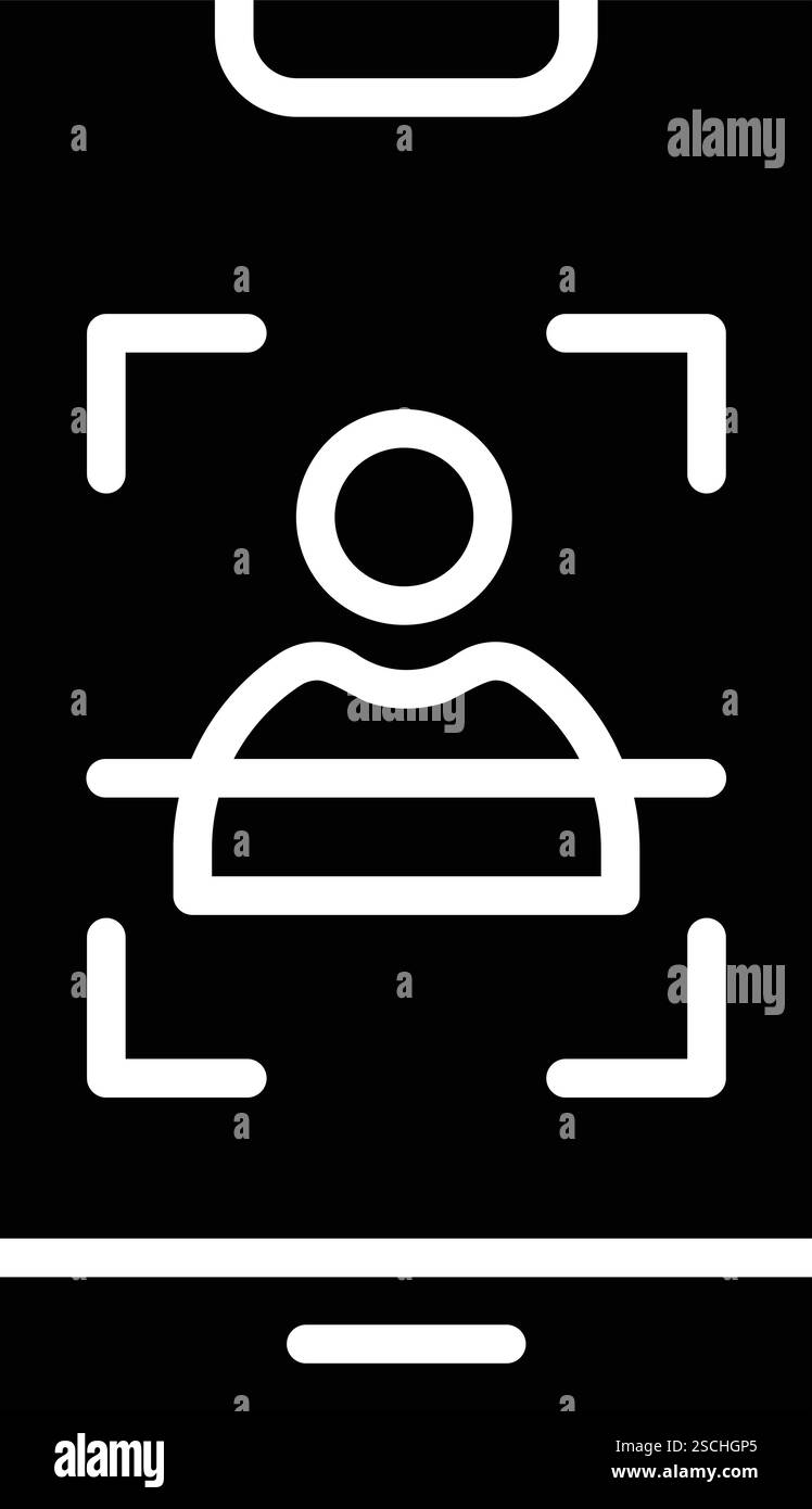 Grafik Des Symbols „Gesichts-Scan-Vektor“ Stock Vektor