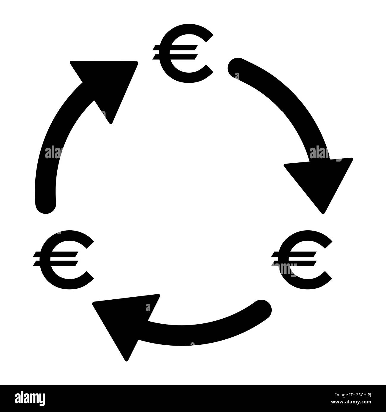 Euro-Geld-Wechsel-Symbol, Handel Bargeld Information Web-Symbol, konvertieren Zeichen Vektor-Illustration . Stock Vektor