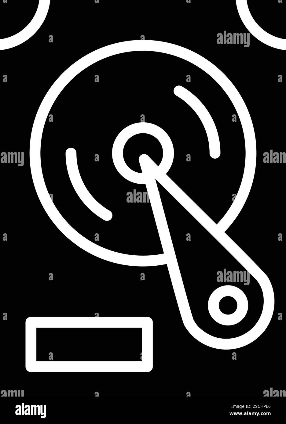 Grafikdarstellung Des Vektor-Symbols Der Festplatte Stock Vektor