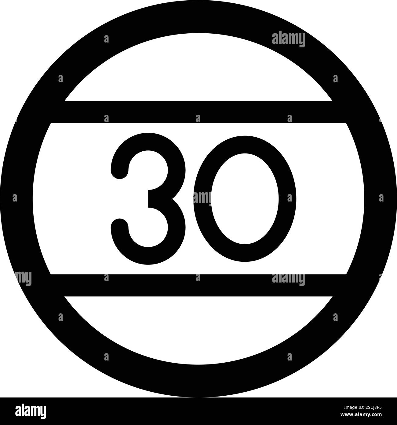 Vektorsymbol Geschwindigkeitsbegrenzung Konstruktionsdarstellung Stock Vektor