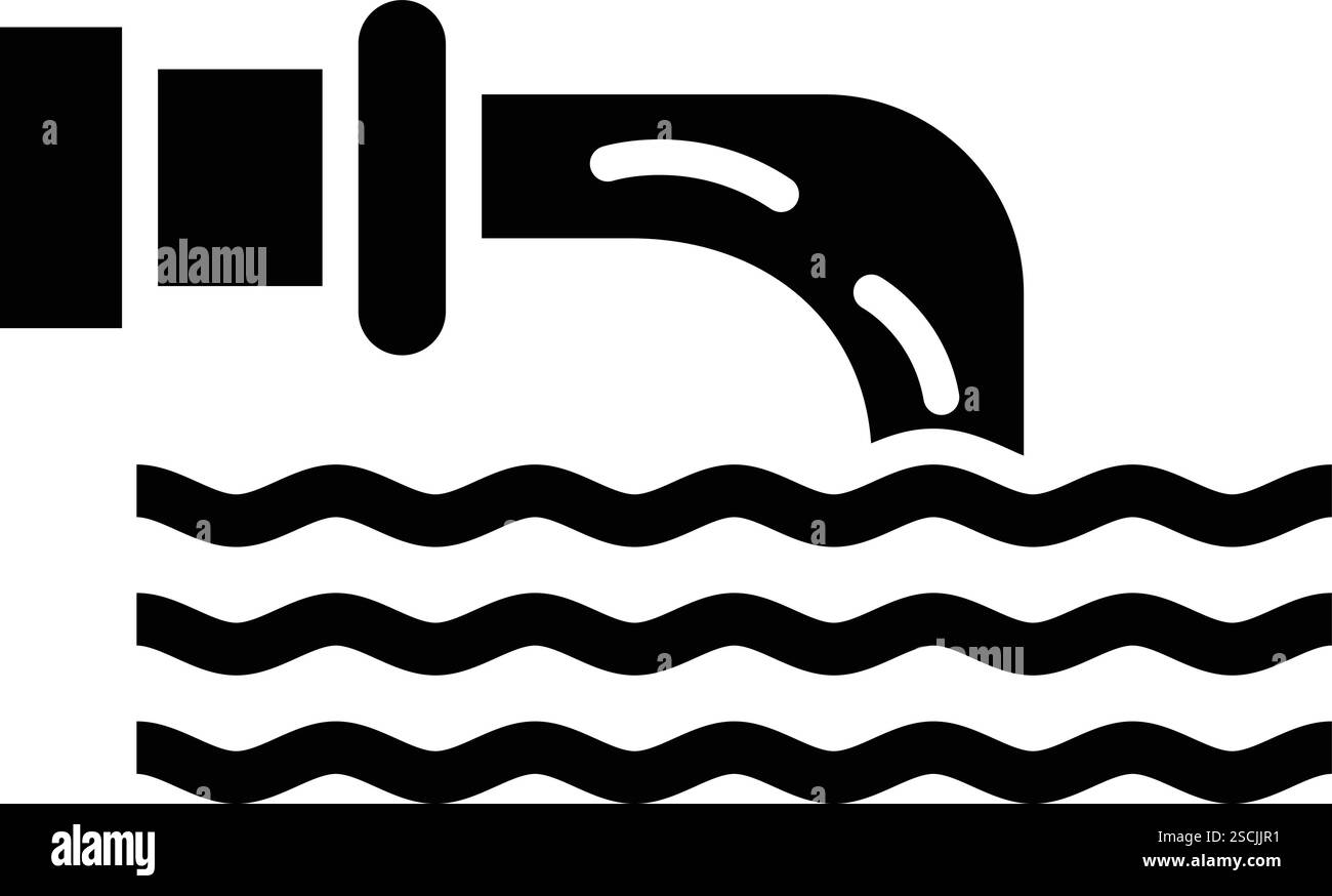 Abwasser-Vektor-Symbol Design-Illustration Stock Vektor