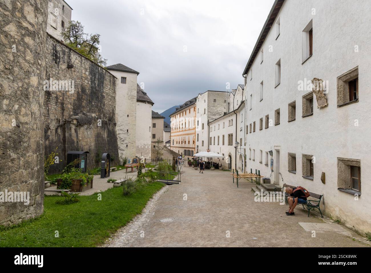 Salzburg, Österreich - 25. August 2024: Stadtbild der Festung Hohensalzburg Salzburg in Österreich Stockfoto