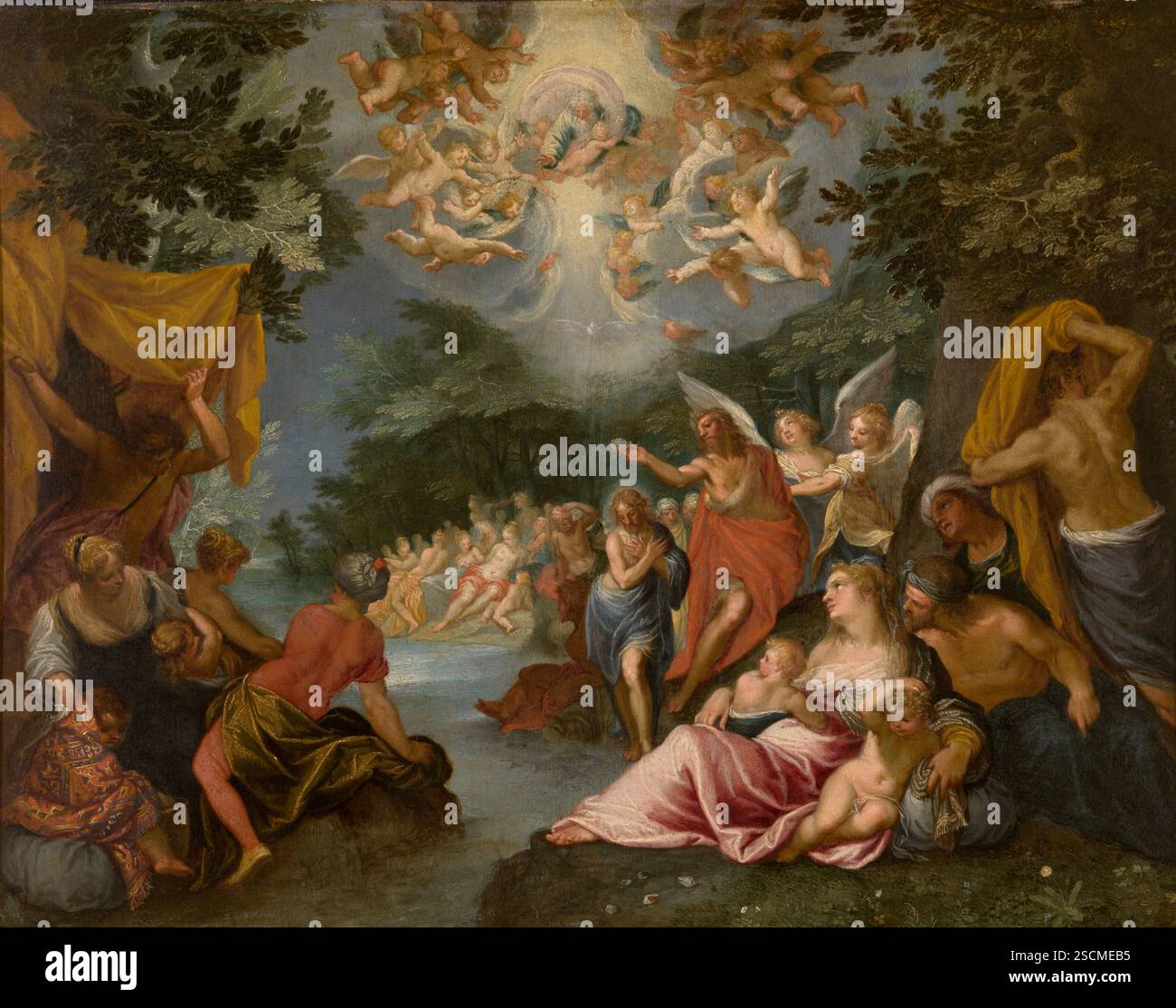 Die Taufe Christi. Stockfoto