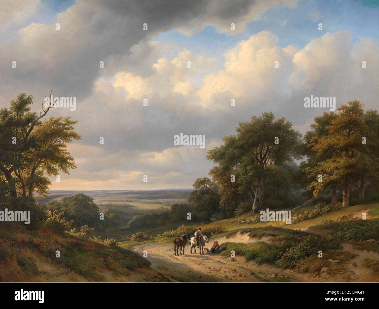 Landschaft in den Ardennen, um 1820-1840. Stockfoto